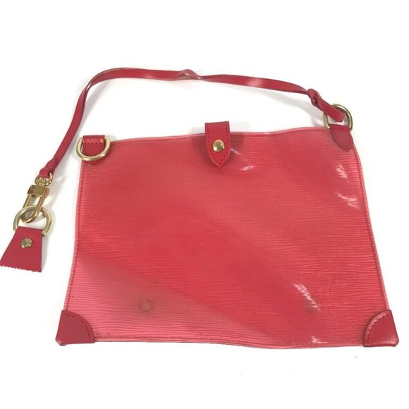 LOUIS VUITTON Epiplage Via Tote Bag with Pouch Hand Bag Vinyl/Leather Red - Picture 7 of 16